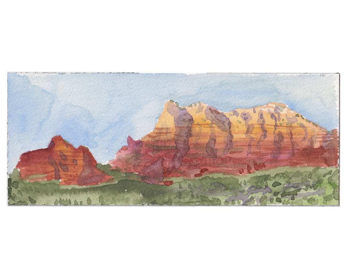 Sedona Watercolor 4 by Mari Pohlman, Image 1.