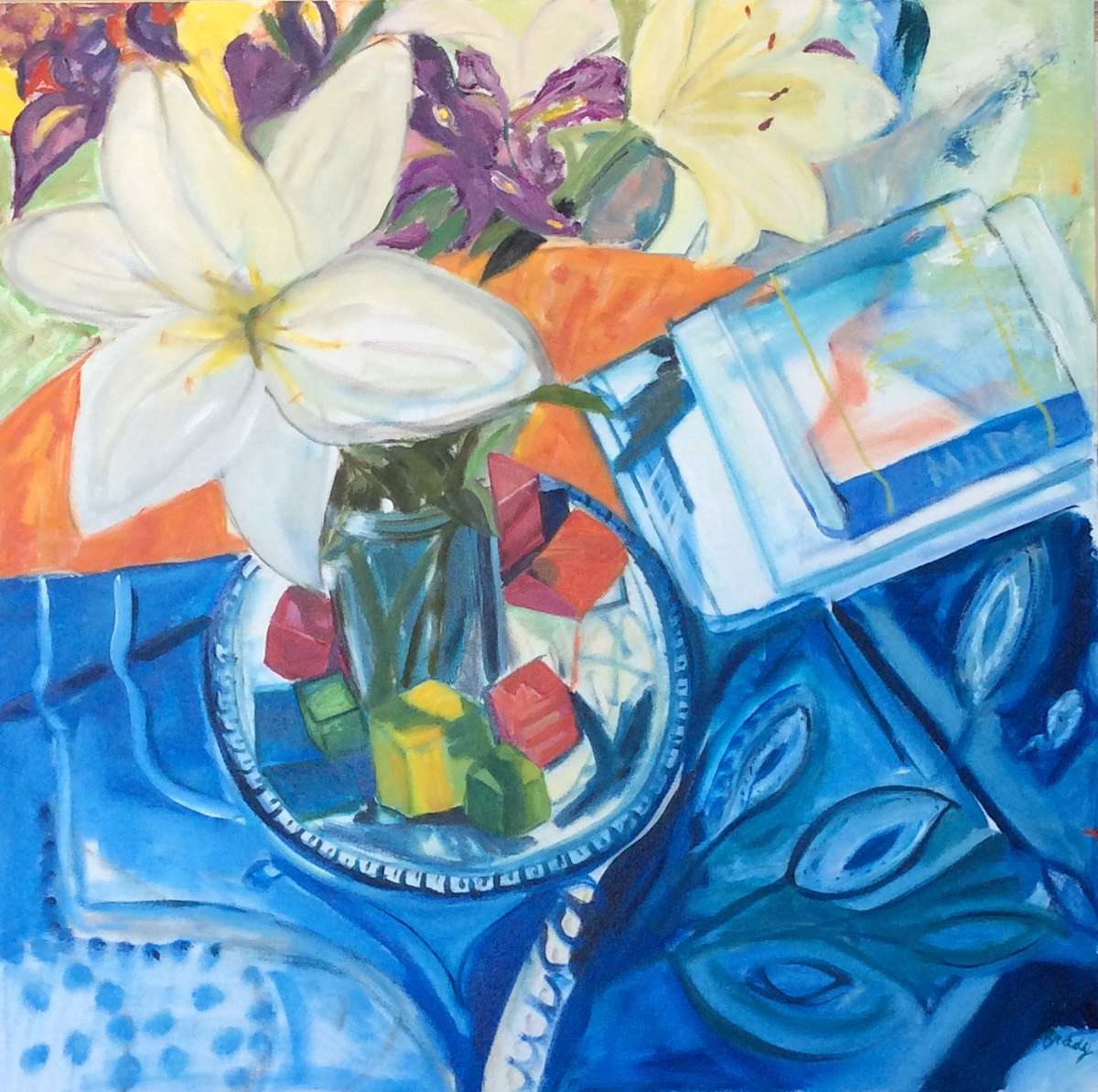 Table gets the blues by Hilary brady, Image 1.