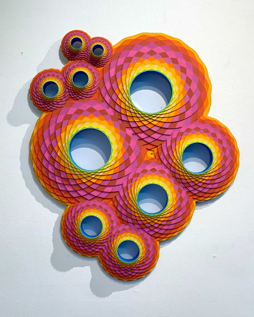Double Pink Pentuple by Christine Romanell, Image 1.