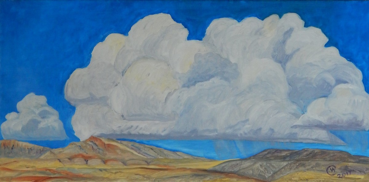 Summer Clouds Over Spirit Mountain  by Wilson Crawford by Cate Crawford and Wilson Crawford 