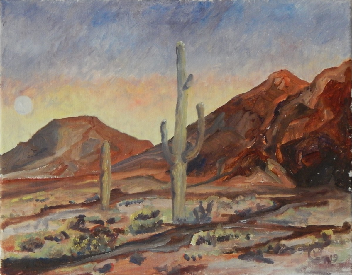 Sonoran Moonrise  by Wilson Crawford by Cate Crawford and Wilson Crawford 