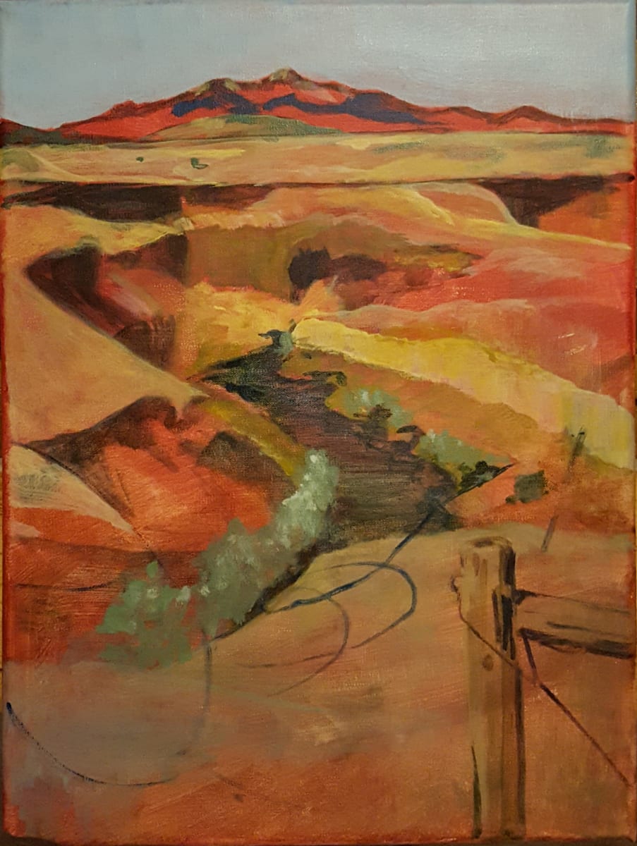 View of Heart Mountain from the Terrace by Cate Crawford by Cate Crawford and Wilson Crawford 