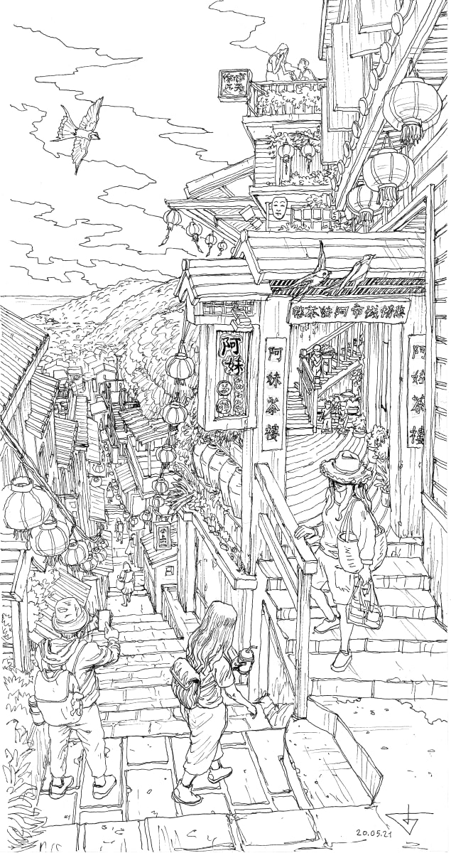 Jioufen, Taiwan by Gene Bond 