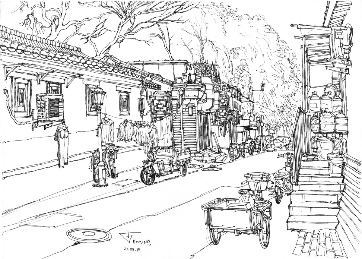 Beijing Hutong by Evgeny Bondarenko 