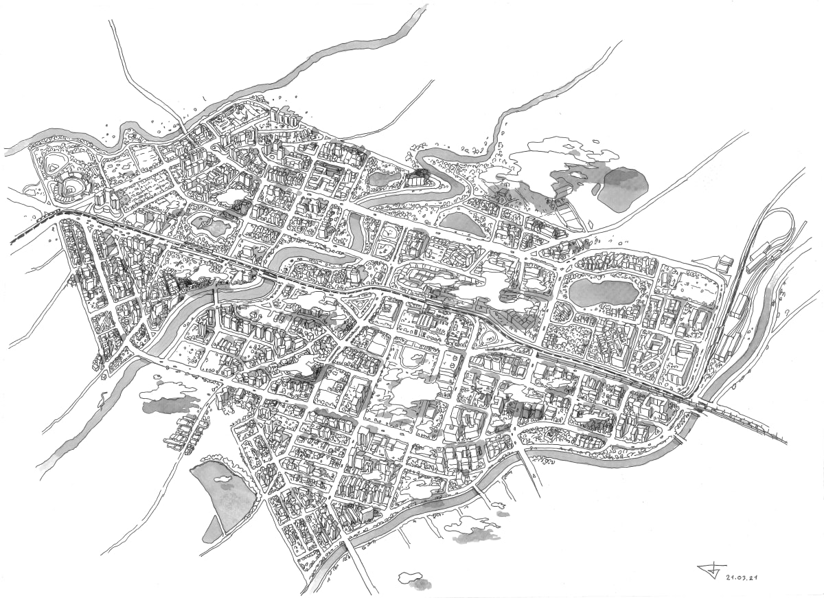 Qingpu Map by Gene Bond 