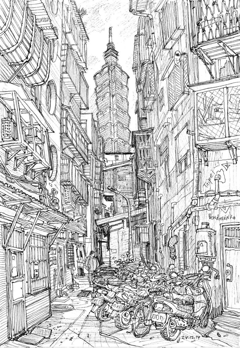 Taipei 101  Somewhere in this yards by Gene Bond 