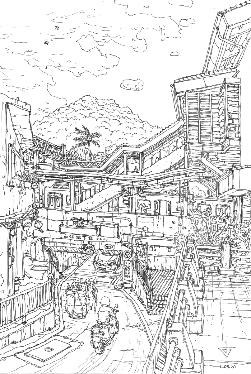 Shanjia train station by Gene Bond 