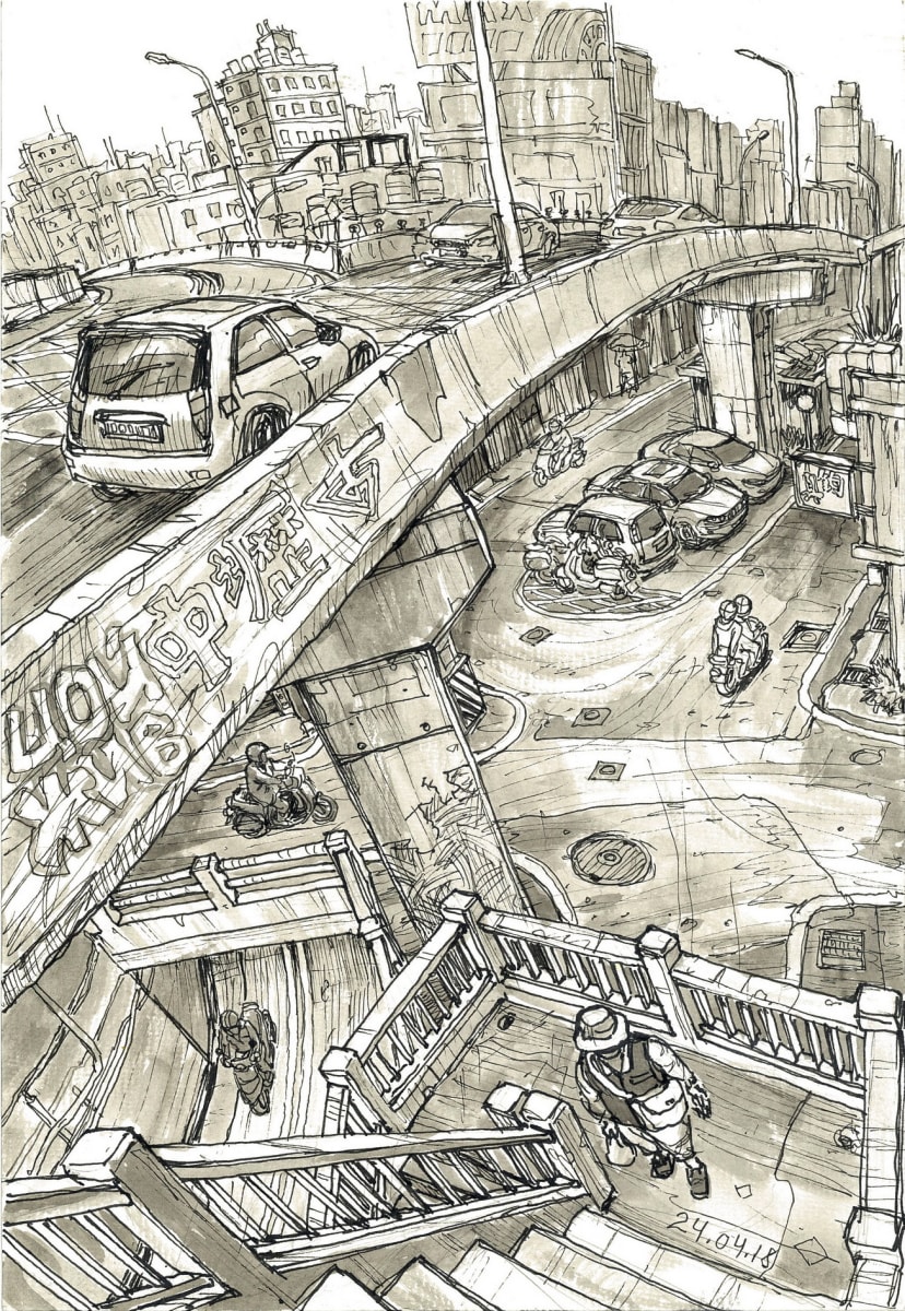 Zhongli. Zhongyuanly bridge by Gene Bond 
