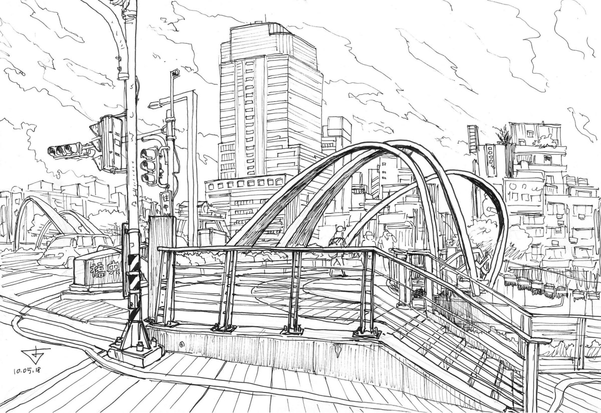 Zhongli. Zhongshan Bridge by Gene Bond 