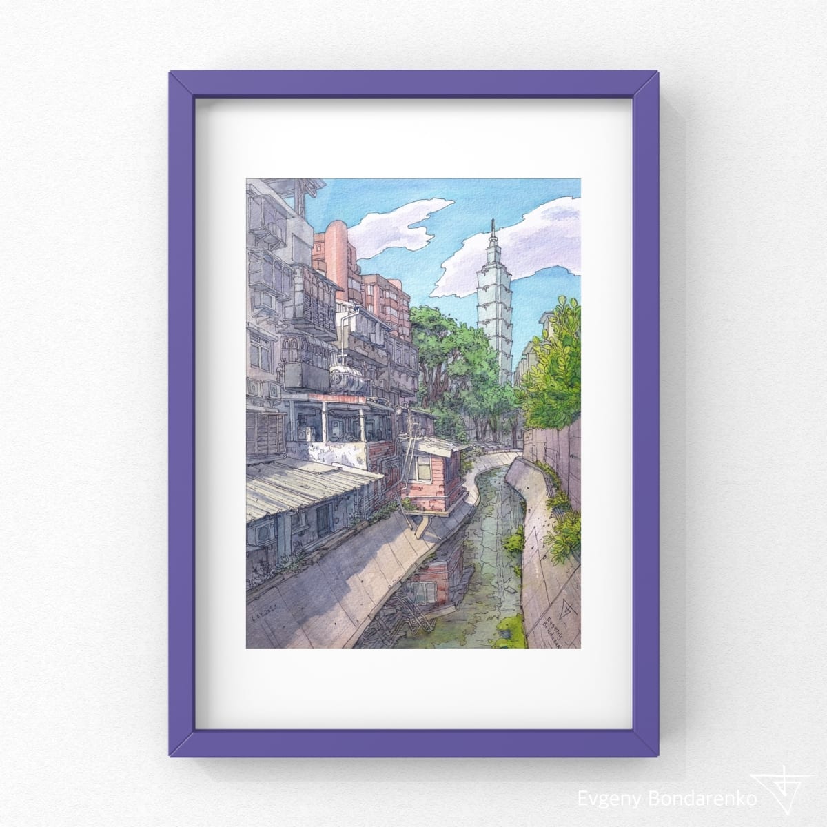 36 views to Taipei 101. Stormwater channel by Gene Bond 