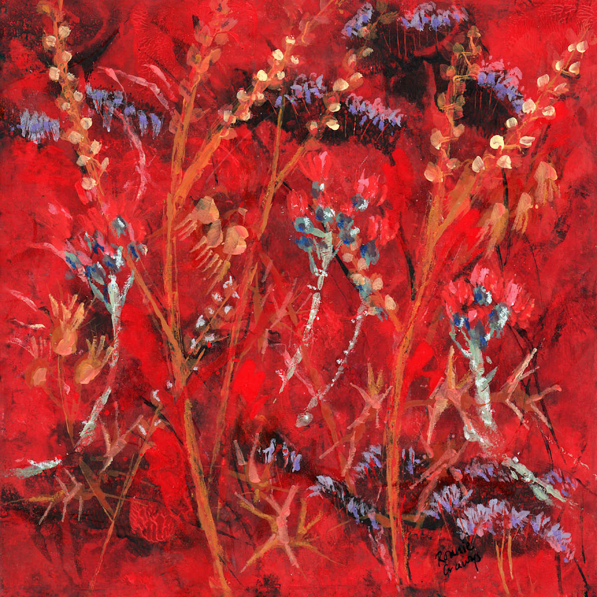 September Fox and Cubs by Ronnie Cruwys 