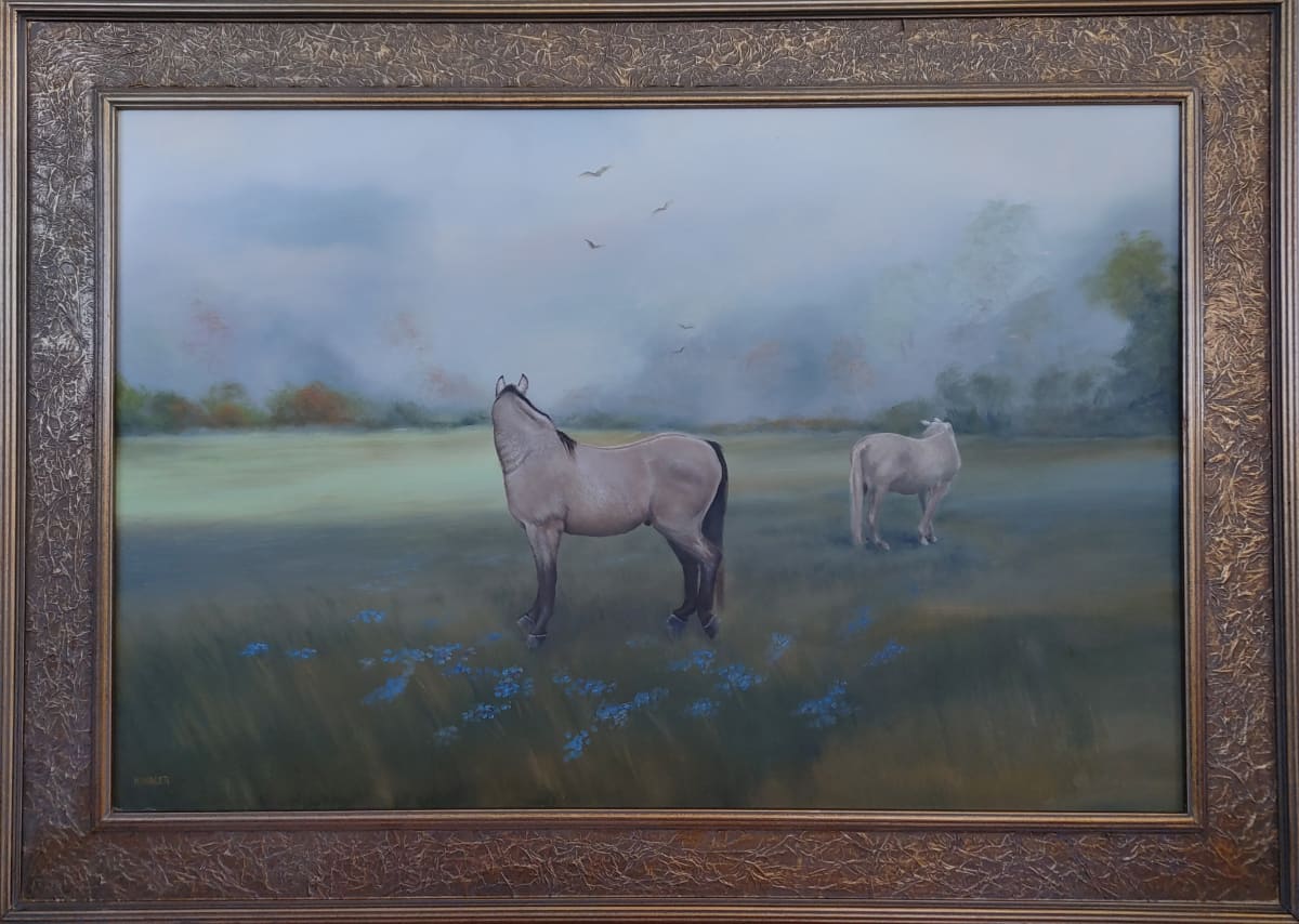 Horses In The Mist - 3 by Alan Kindler 
