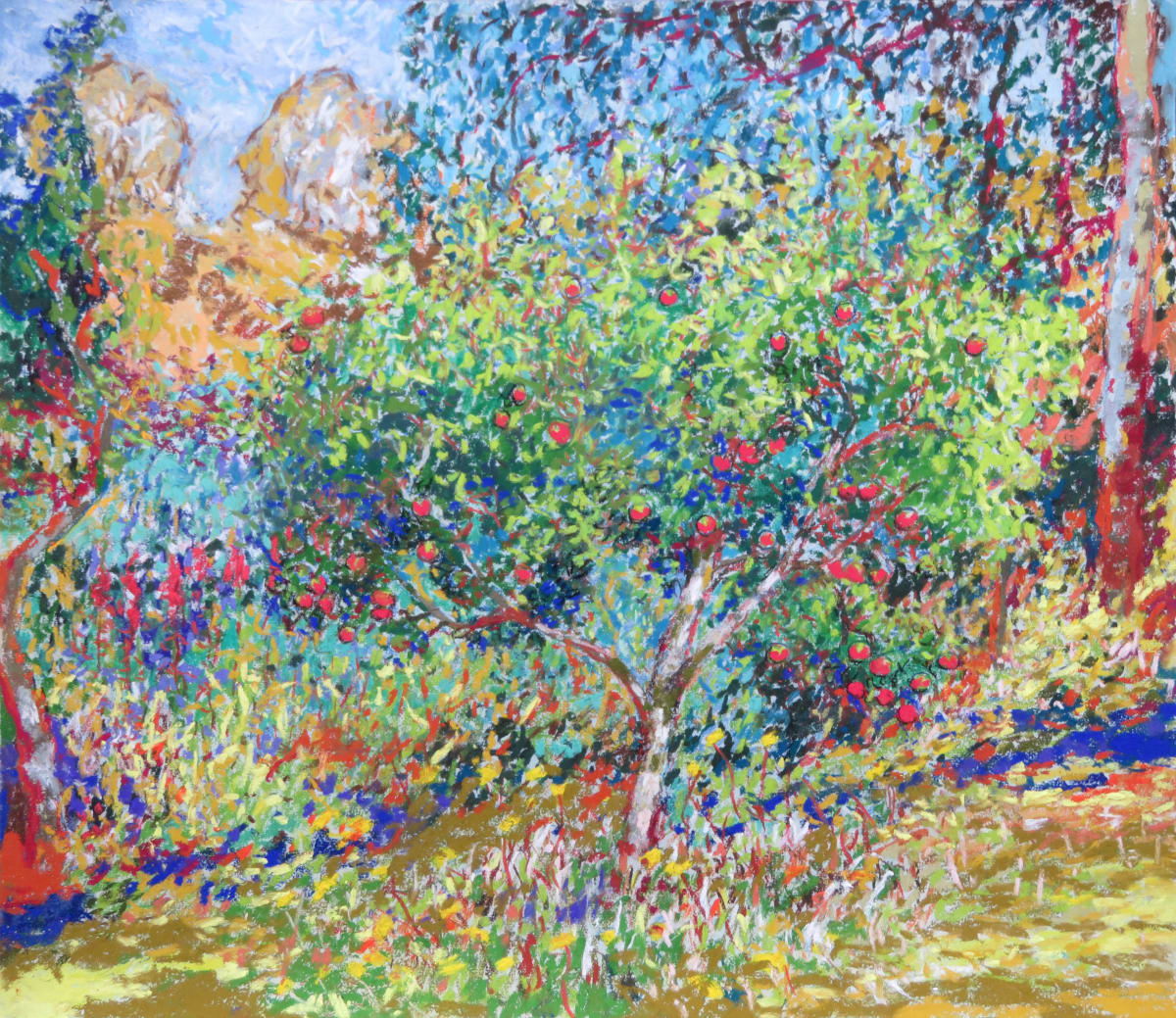 LS63: Katy with apples August 2020, Image 1.