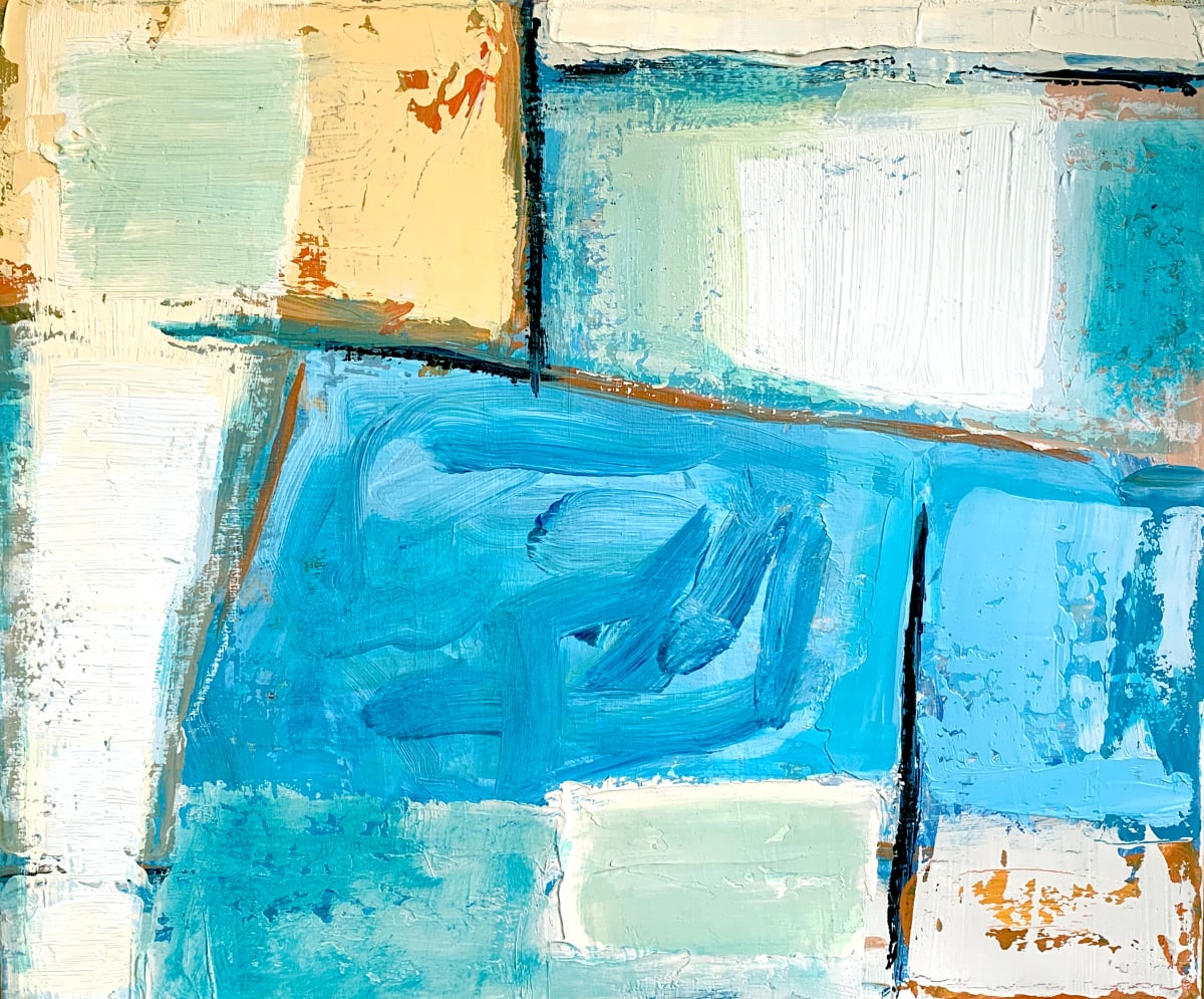 Sun  Surf  Sand and Sea by Dianne Lofts-Taylor  Image: An abstract expressionist impression of beach life in summer
