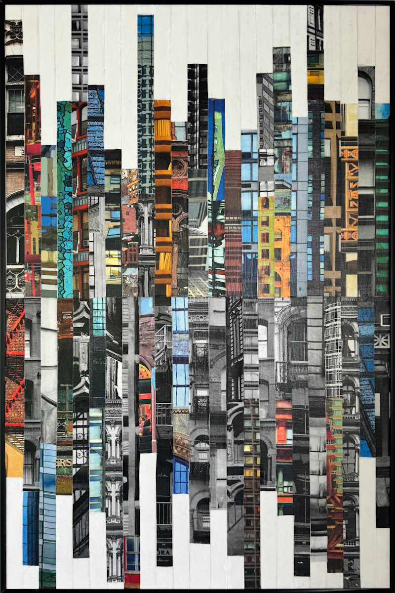 Patchwork City 78 by Marilyn Henrion  Image: Patchwork City 78- framed