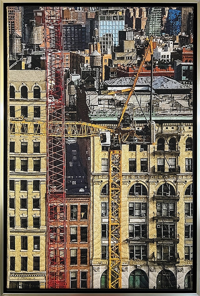 Mercer Street  Construction 1 by Marilyn Henrion  Image: Construction- Mercer Street 1- framed