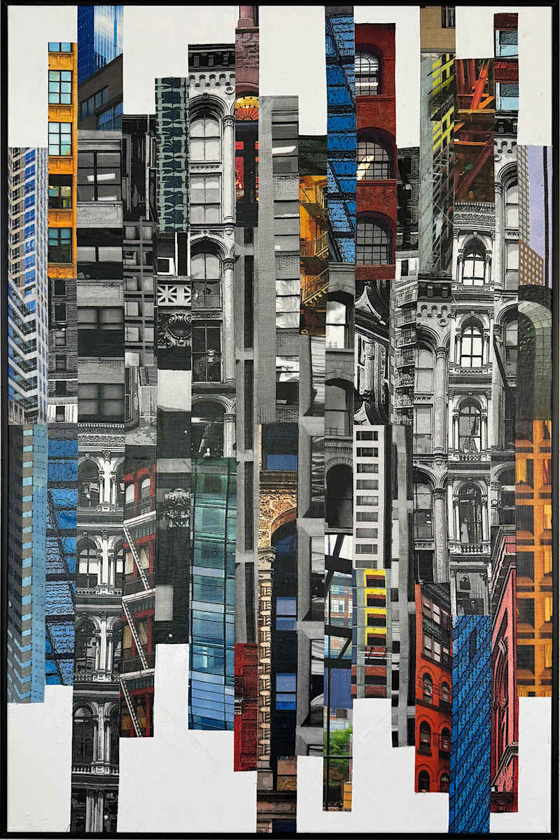 Patchwork City 76 by Marilyn Henrion  Image: Patchwork City 765- framedframed