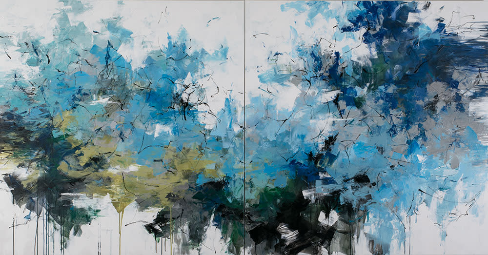 The Lagoon - Diptych by Carlos Ramirez 