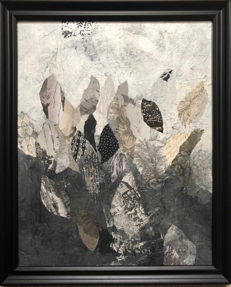 Gray Gardens by Jennifer Dowdell  Image: Black White and Gray Collage and Acrylic Abstract