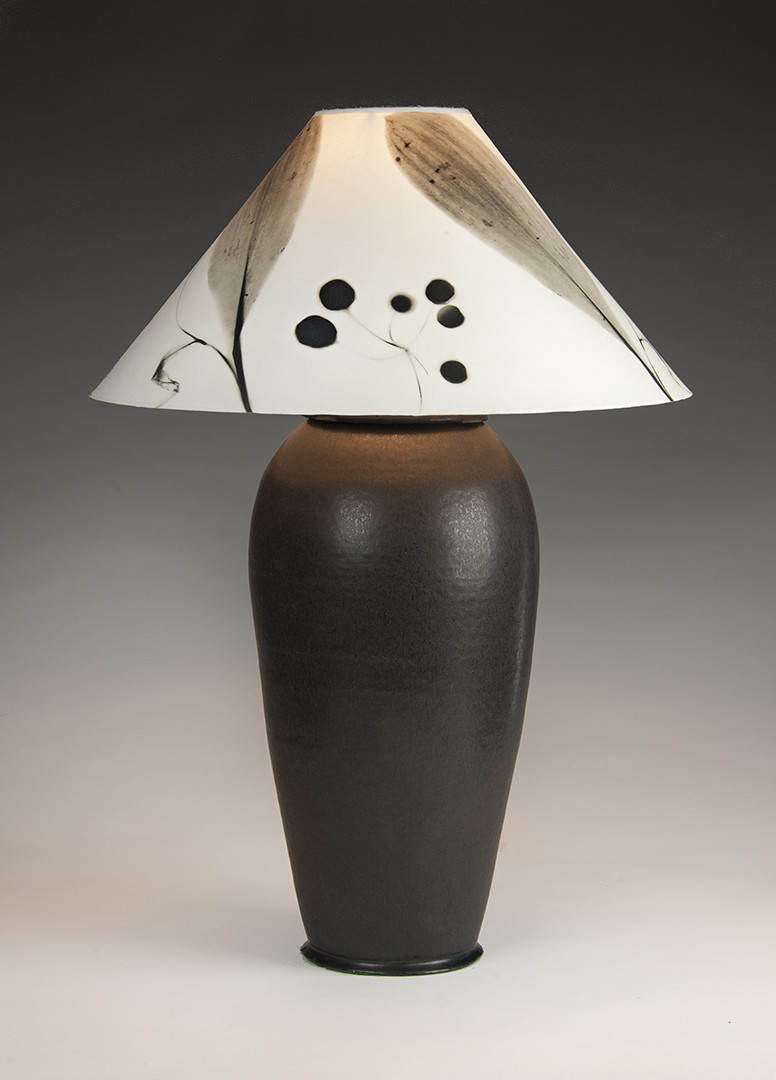 Lamp with black base (Pressed Light #15) by Stephen Procter 