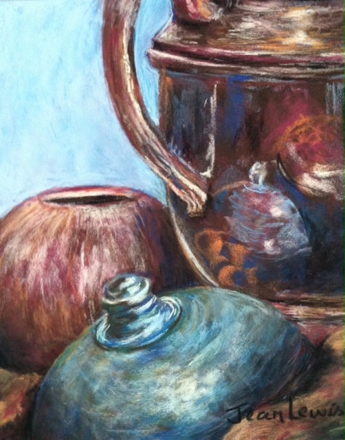 Vase, Lid & Pot by Jean Lewis 