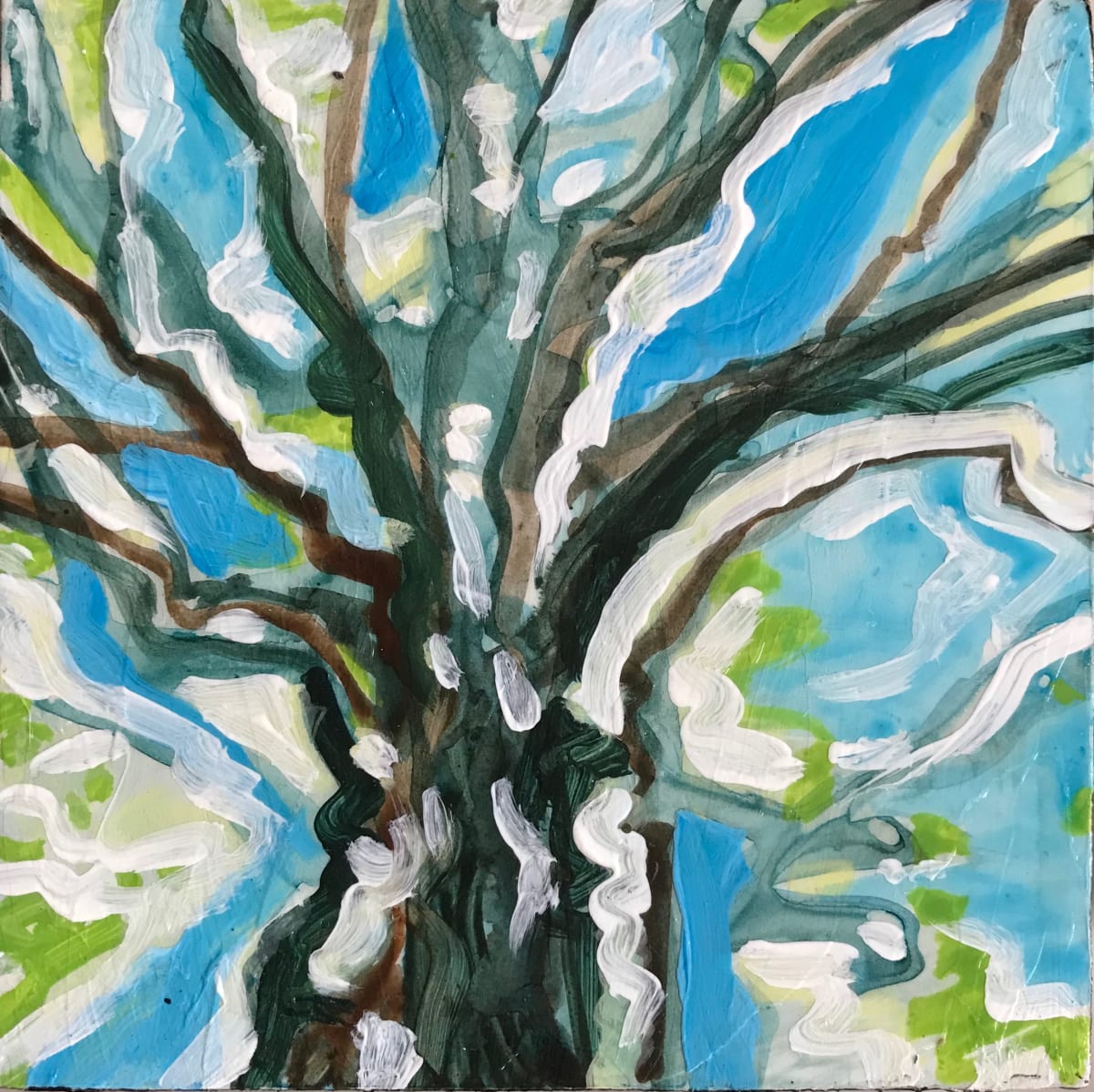 Breath of Trees Study 2, 4x4" by C. Clinton 