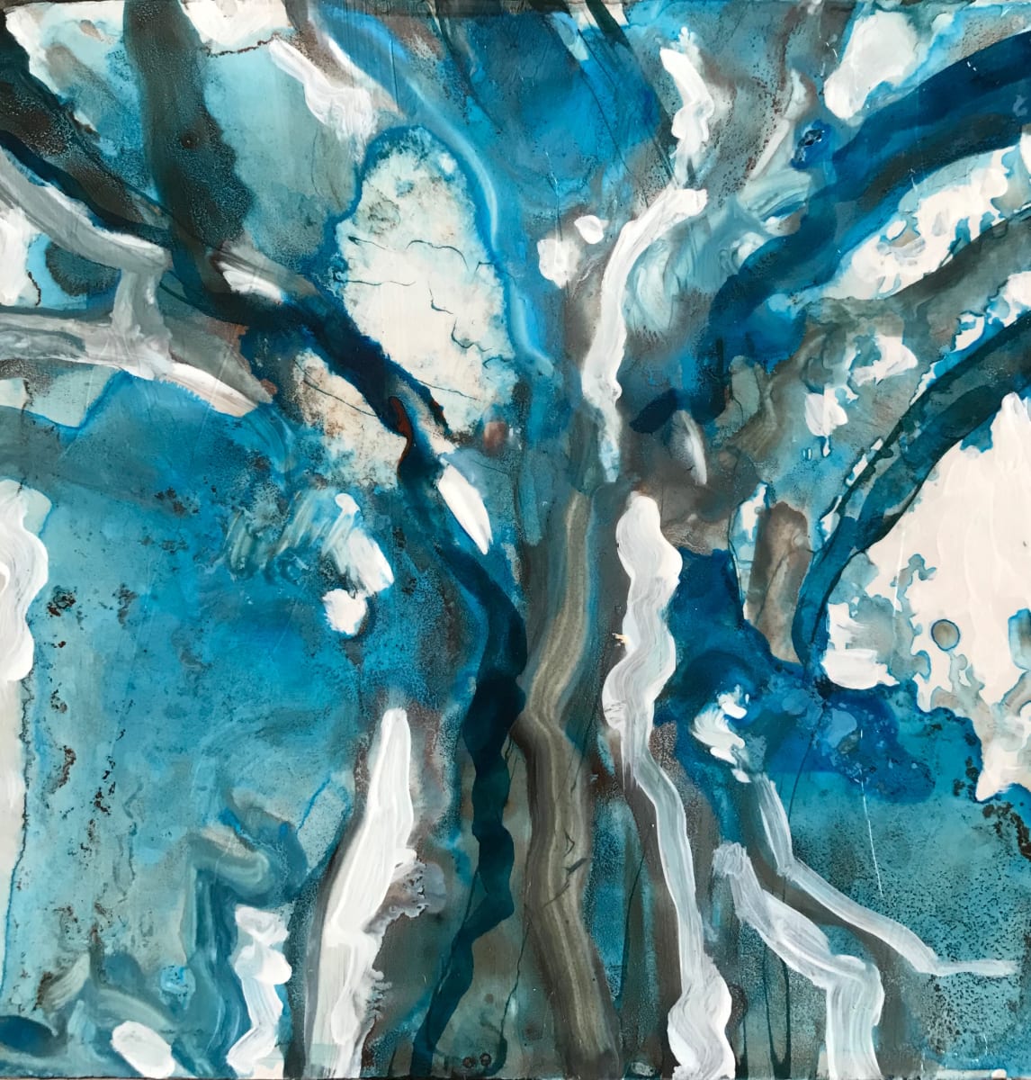 Breath of Trees Study 3, 4x4" by C. Clinton 