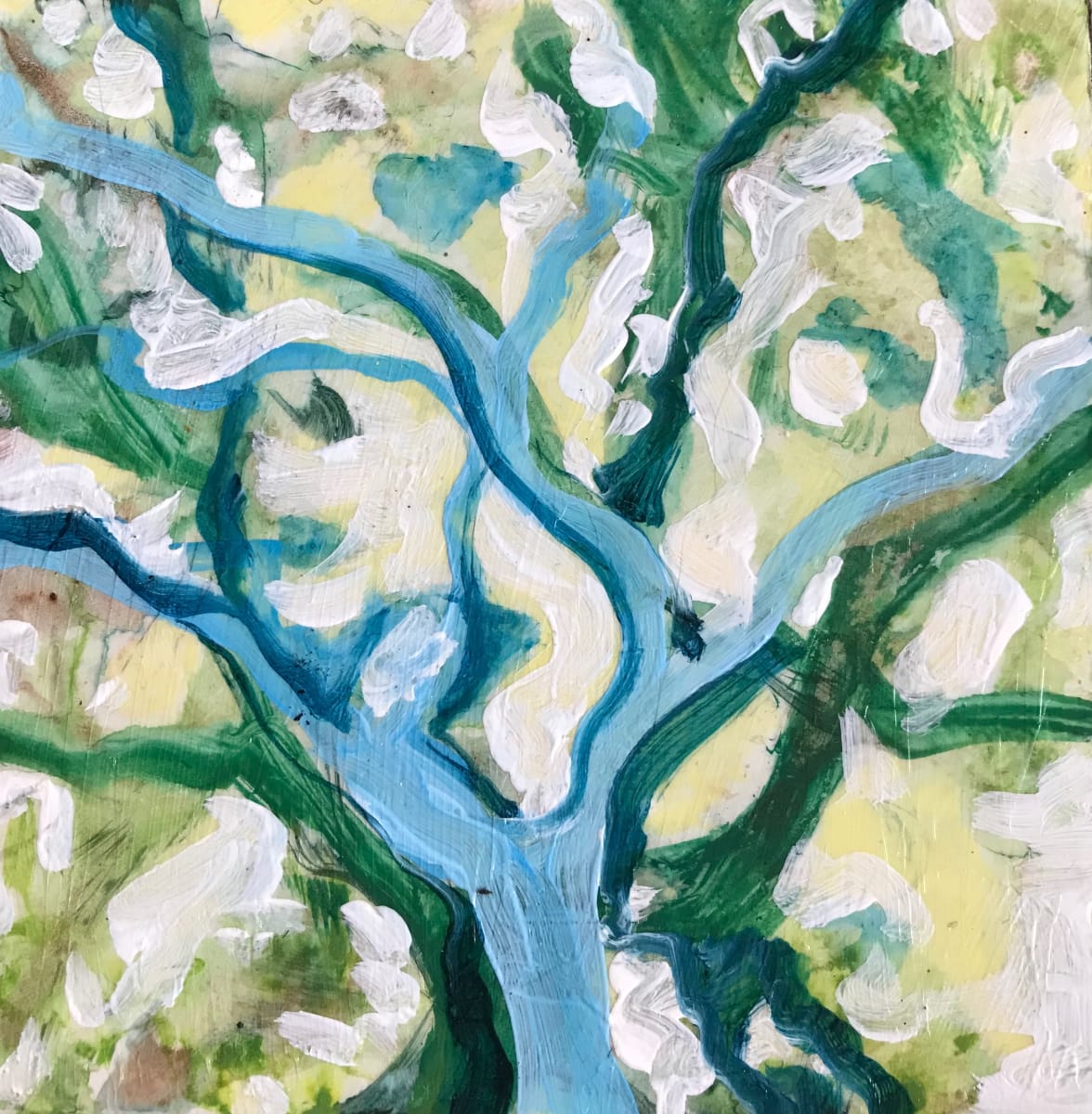 Breath of Trees Study 8, 4x4" by C. Clinton 