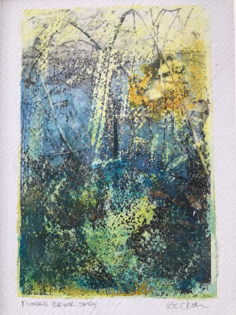 Flooded Brook Study Blue and Gold by C. Clinton 