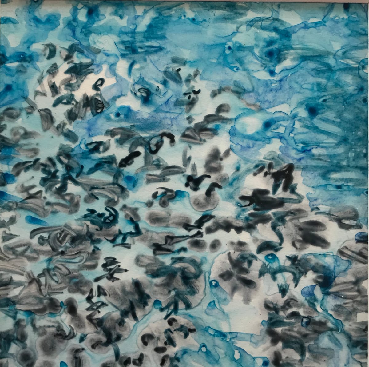 Shapes in Blue Study 4 by C. Clinton 