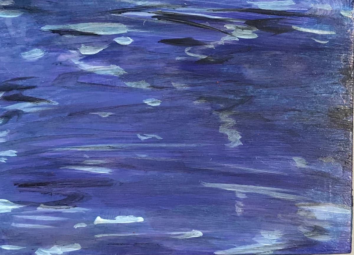 Night Water Study, 5x7 by C. Clinton 