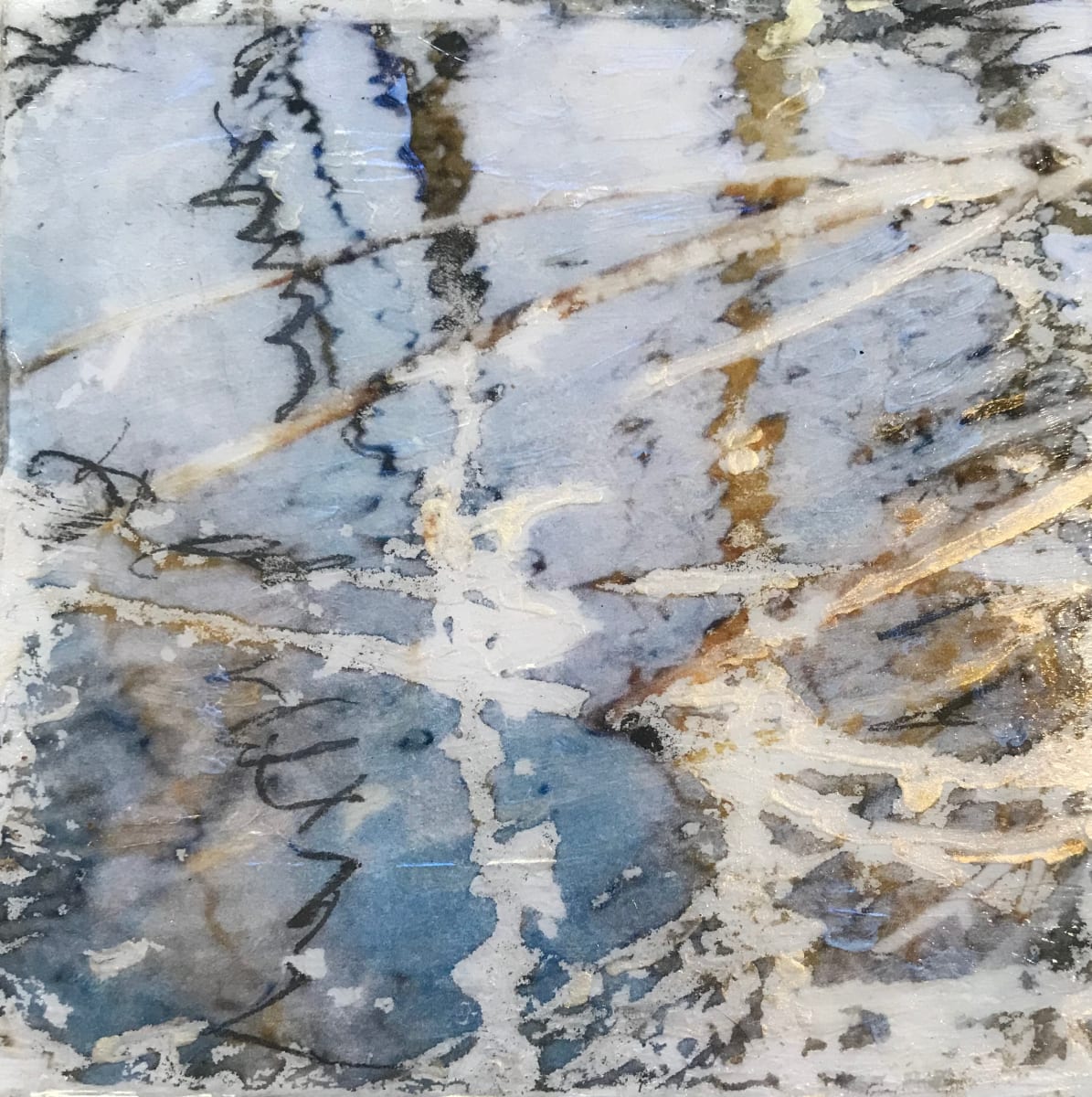 Woodland Water Study 2, 4x4 by C. Clinton 