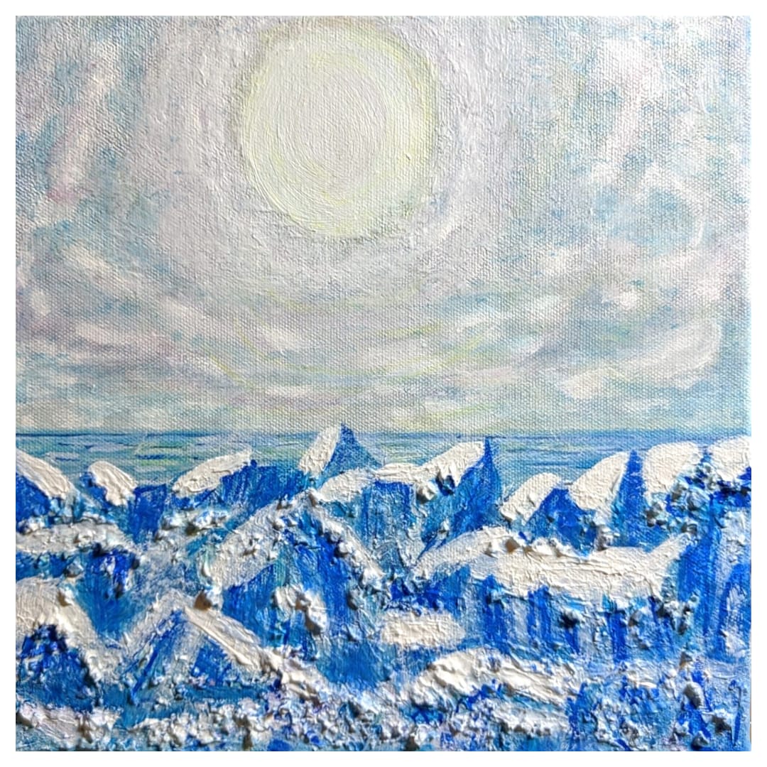 Polar Noon by Studio Tremblay  Image: The chilling swirl of arctic air glistens on bejeweled ice crops jutting out from the shoreline.