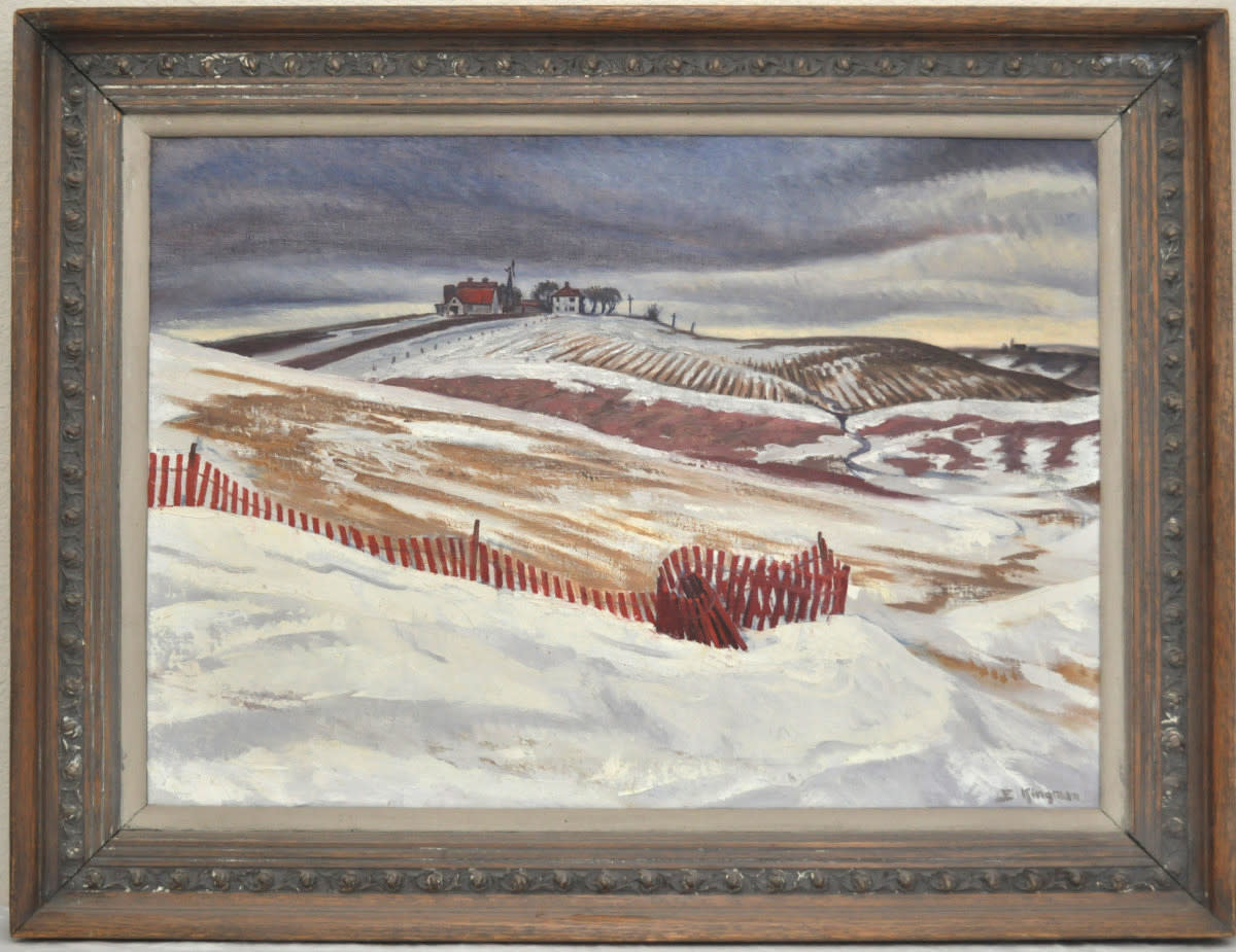 Melting Snows  (Nebraska)   1950 by EUGENE KINGMAN 