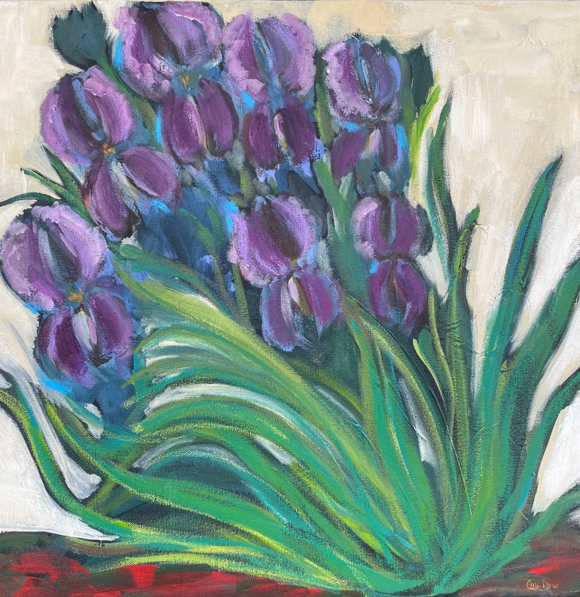 Flowers for Vincent by Carmen Duran  Image: Acrylic painting with colored pencil and oil pastels.