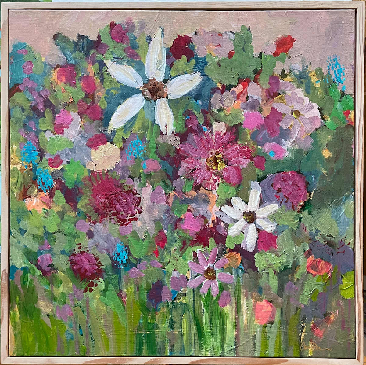 Alabaster Blue Raindrops by Carmen Duran 