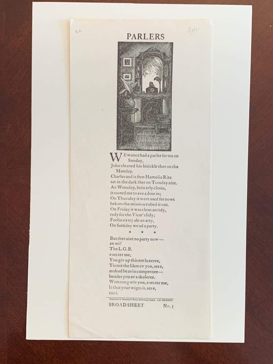Parlers by Hilary Pepler, Image 1.