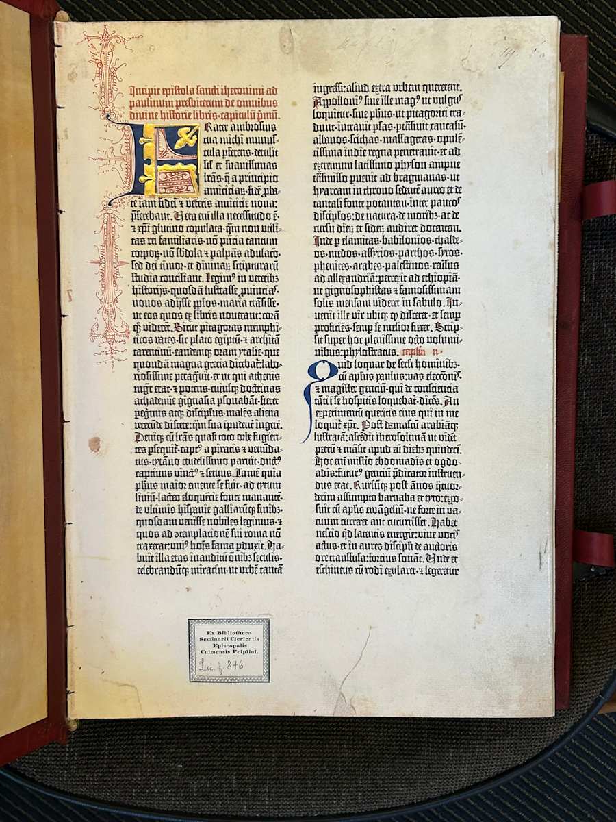 Gutenberg Bible (Pelplin Gutenberg Bible) Facsimile, Image 3.