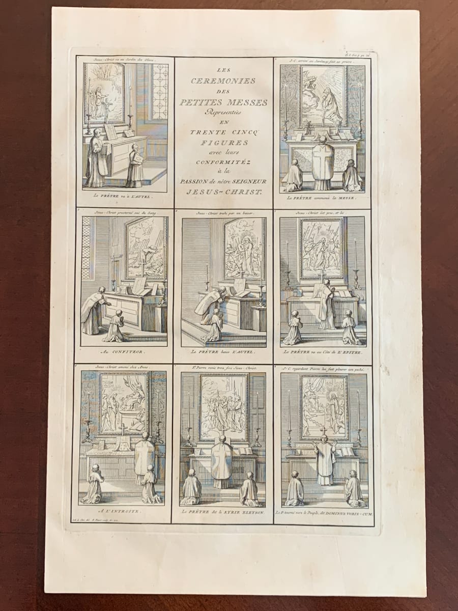 Les Ceremonies Des Petites Messes representees En Trente Cinq Figures ave leurs Conformitez a la Passion de notre Seigneur Jesus-Christ by Bernard Picart 