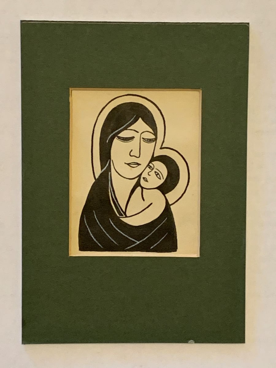 Madonna and Child, with Base by Eric Gill 