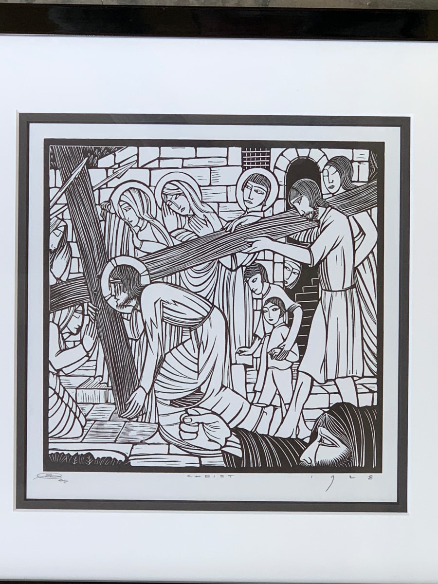 Carrying of the cross, The by Eric Gill 
