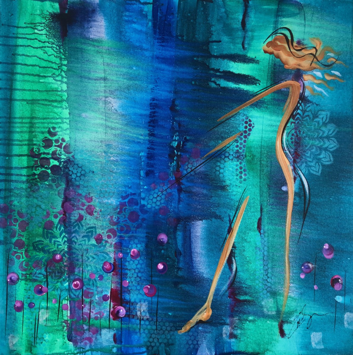 Movement in Azul by Evelyn Dufner 