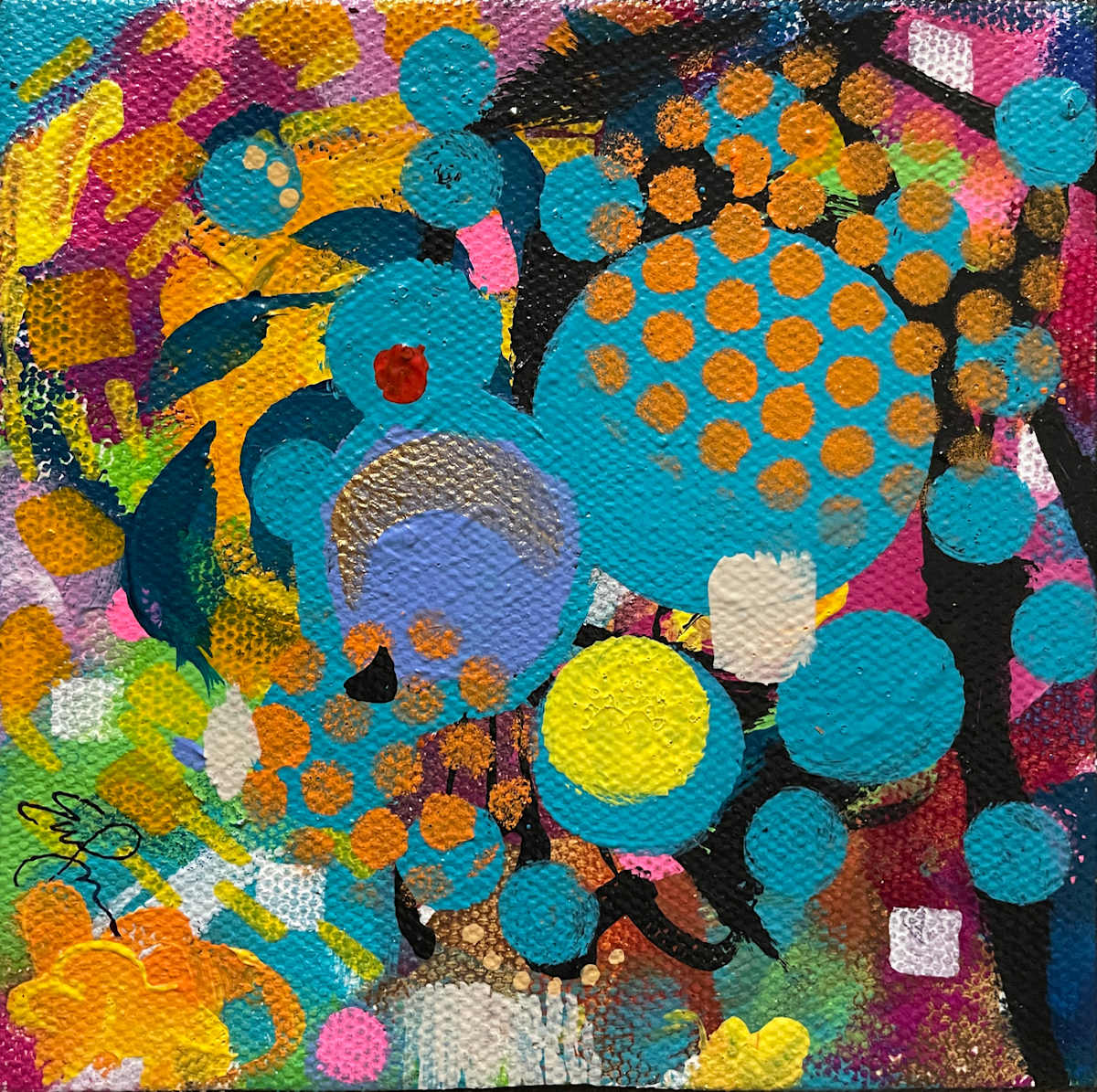 Sun & Moon Abstraction by Evelyn Dufner 