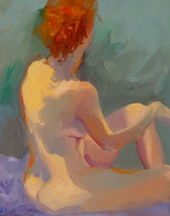 Nude in Green & Purple 