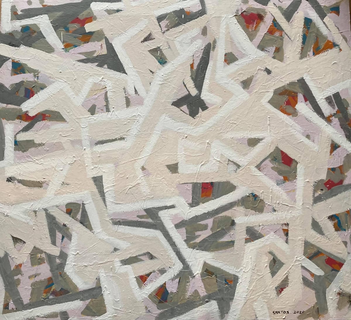 Sharp Grey Line Abstract by Jose Santos 