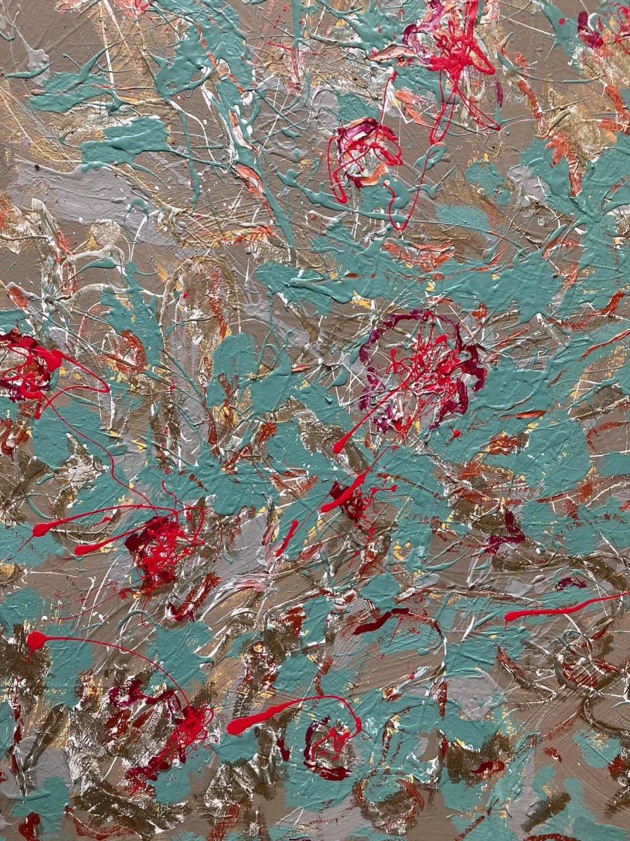 Golden Flower abstract by Jose Santos 