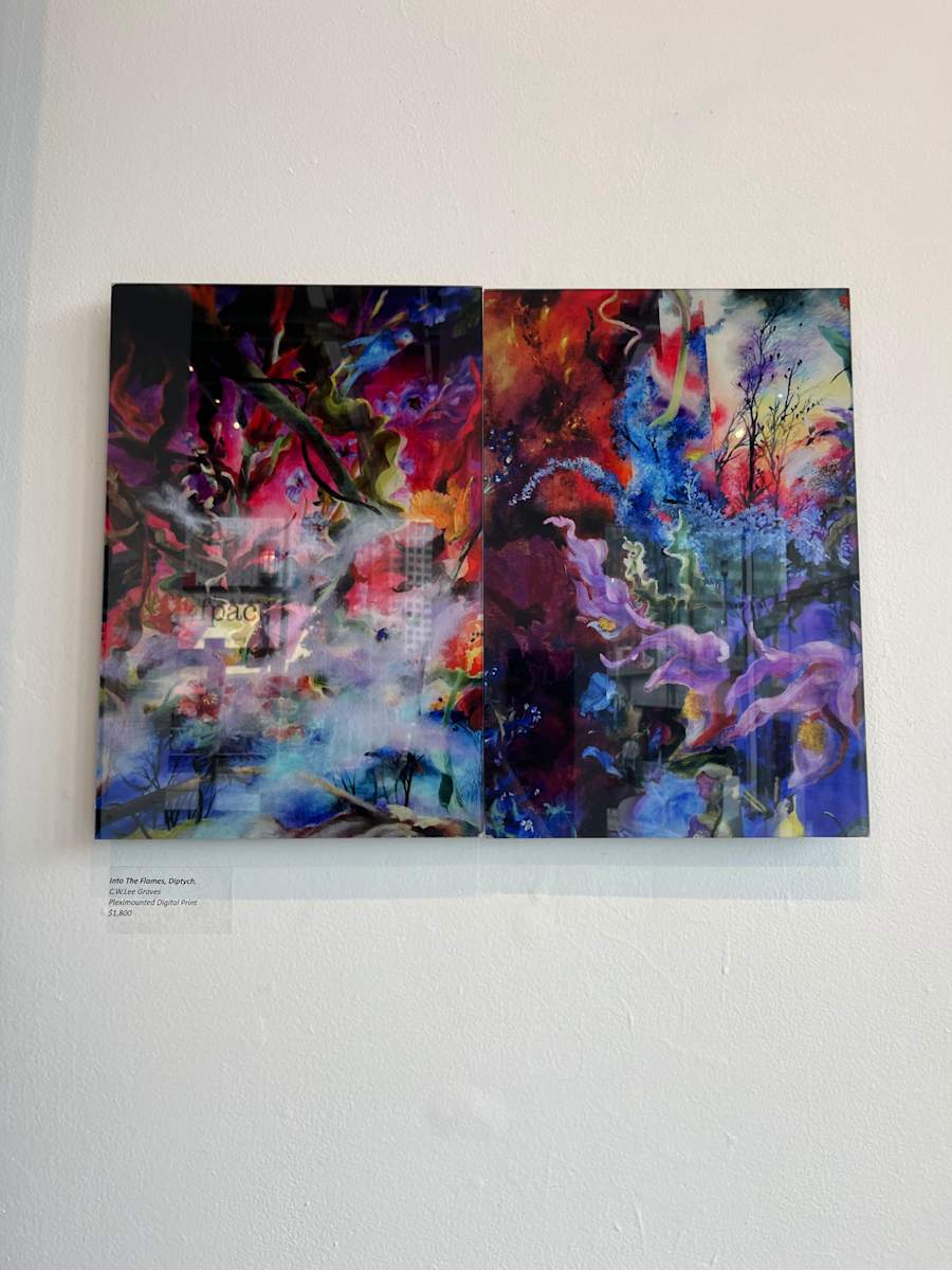 Into The Flames, Diptych by C.W.Lee Graves 