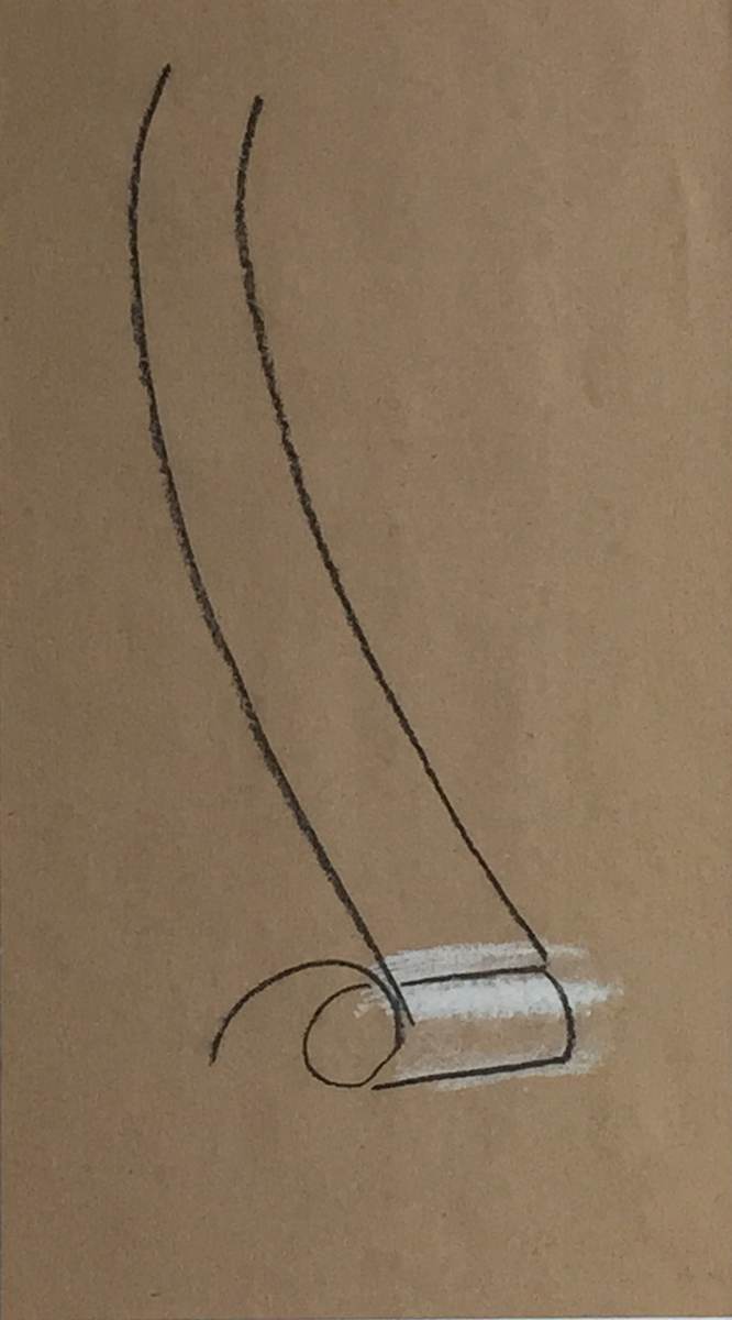 Curved Totem Working Drawing by William Frese 