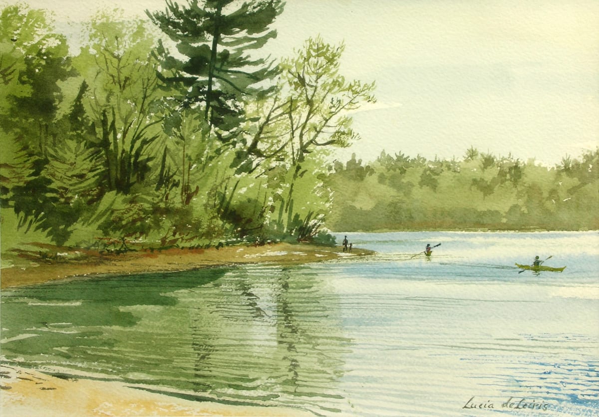 Kayaking on Walden Pond 