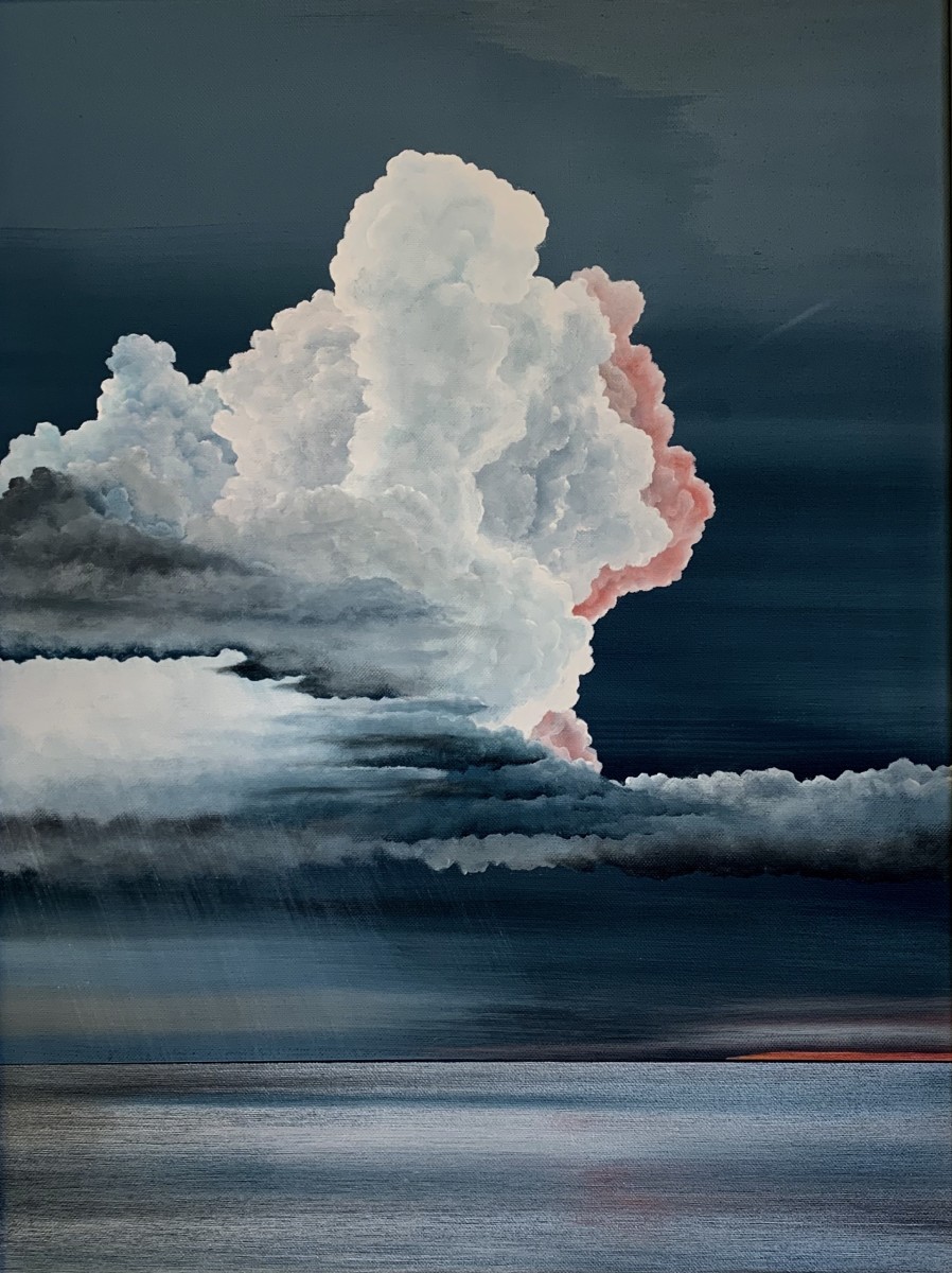 Coral Sky - ORIGINAL FRAMED by Dave Kennedy - KENNEDY STUDIO ART 